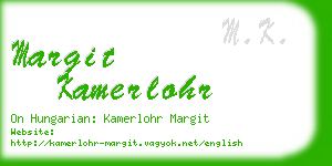 margit kamerlohr business card